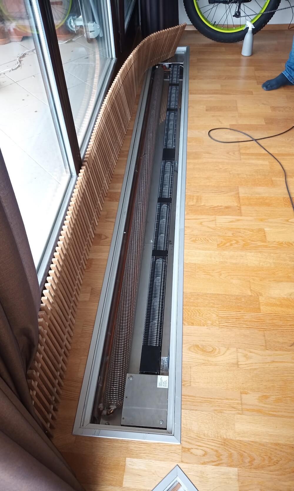 Elsymco Plug & Play Lüfter für Fußbodenkonvektoren – Installation